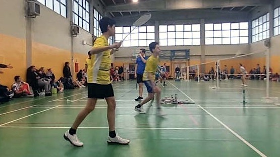 badminton doppio foto gara
