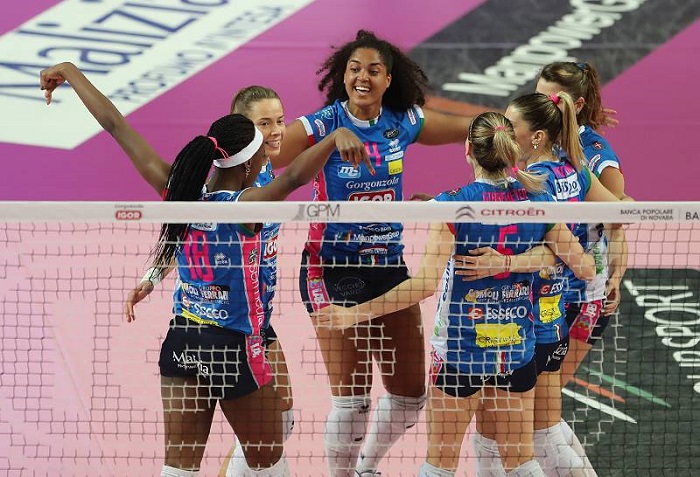 Alla Igor gara 1 della finale scudetto contro Conegliano. 3-0 per Novara