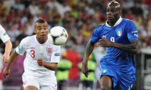 Ashley Cole and Mario Balotelli England Italy Euro 2012